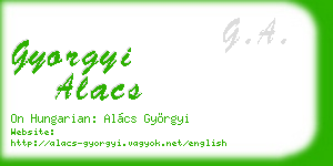 gyorgyi alacs business card