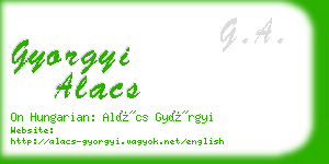 gyorgyi alacs business card